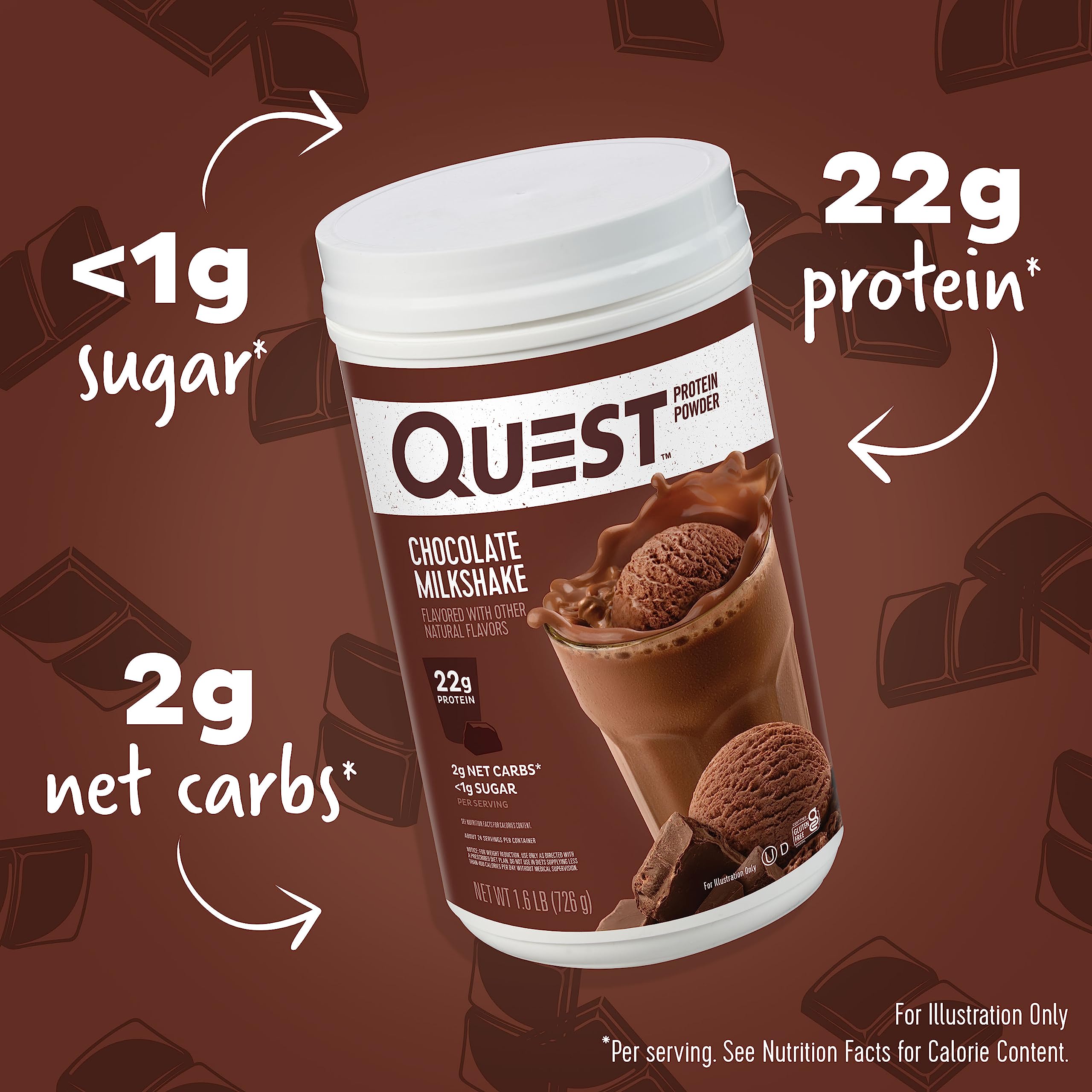 Foto 3 pulgar | Batido De Chocolate Protein Powder Quest Nutrition 725g - Venta Internacional.