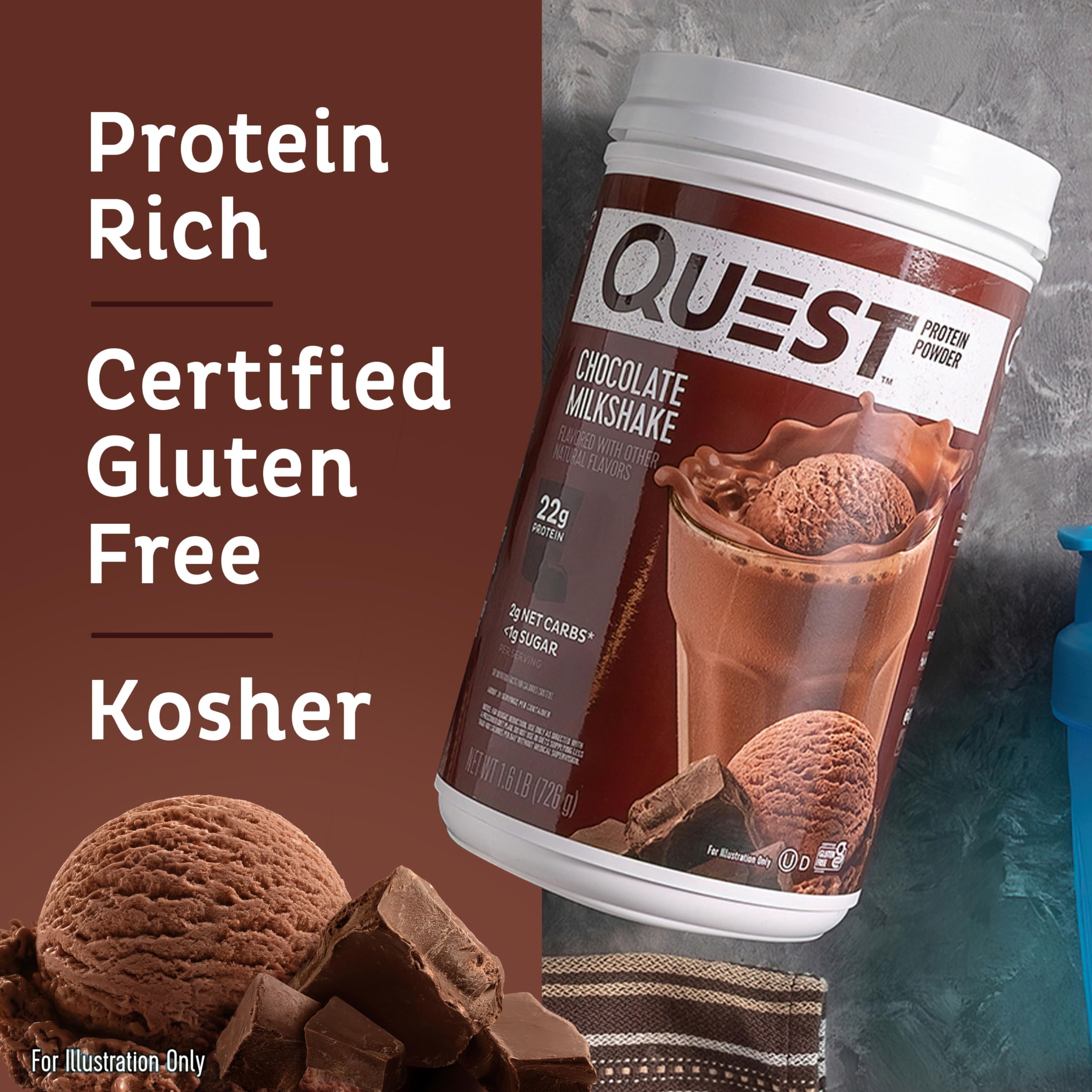 Foto 3 | Batido De Chocolate Protein Powder Quest Nutrition 725g - Venta Internacional.