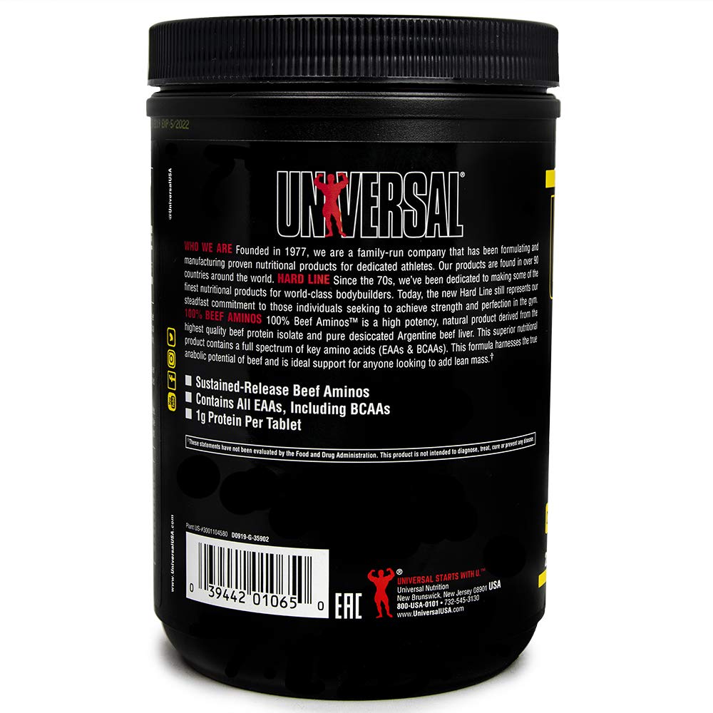 Foto 6 pulgar | Suplemento Universal Nutrition 100% Beef Aminos 200 Comprimidos - Venta Internacional