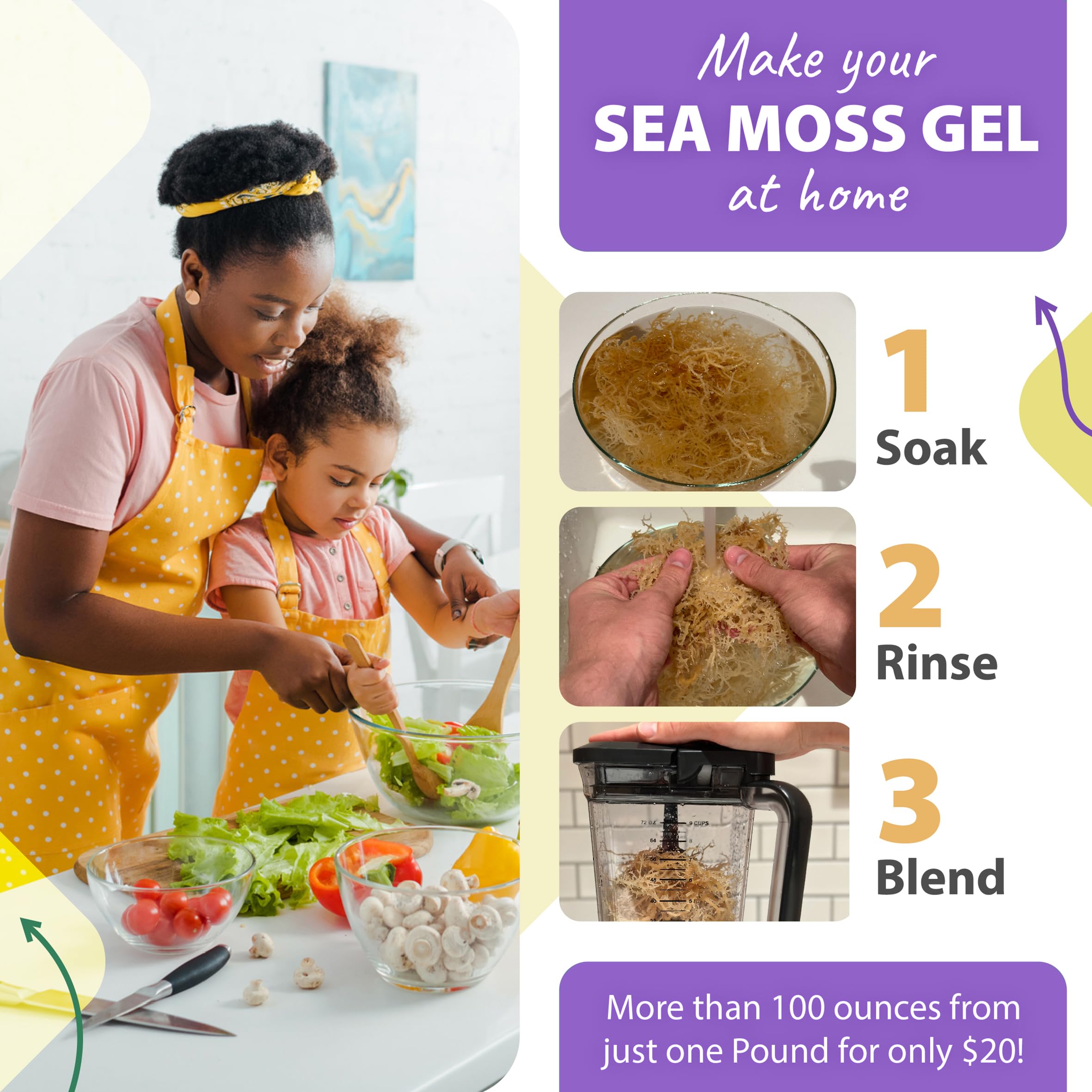 Foto 5 | Sea Moss Trueseamoss Purple Raw  100% Orgánico  Irlandés  454 G - Venta Internacional.