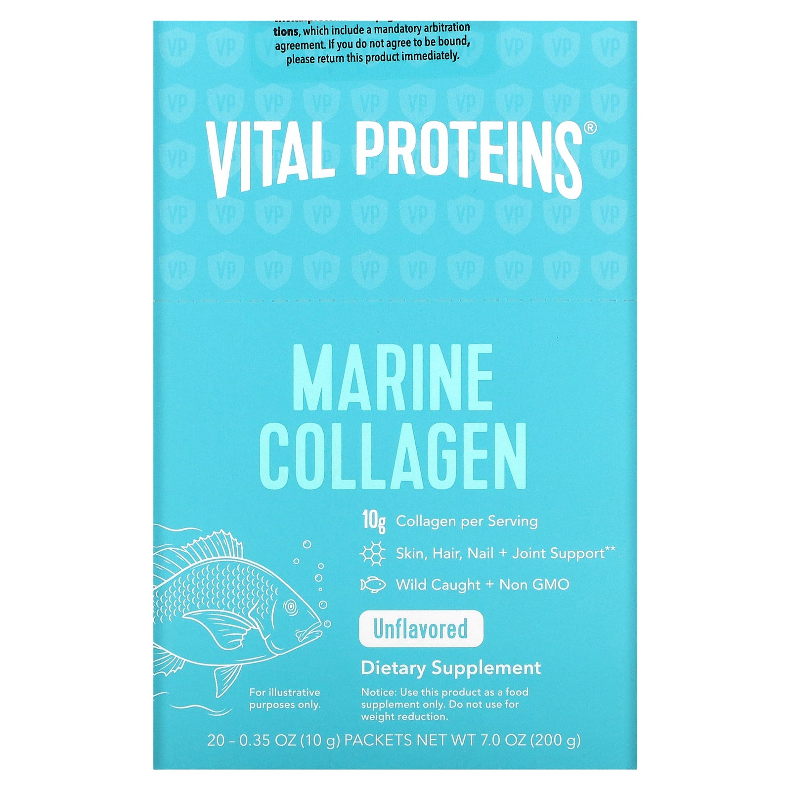 Foto 1 | Suplemento Vital Proteins De Colágeno Marino Sin Sabor 20x10g - Venta Internacional.