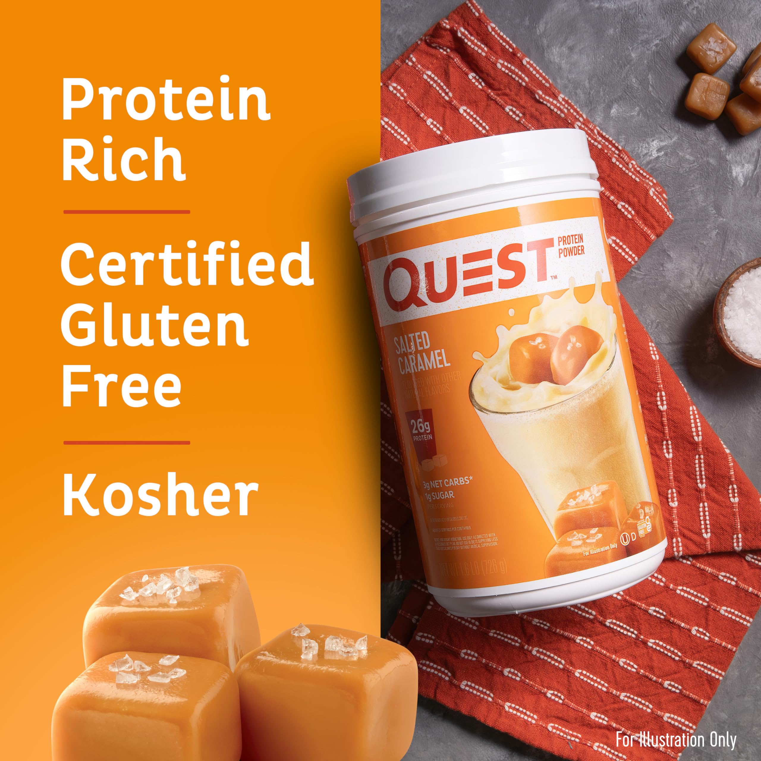 Foto 4 pulgar | Protein Powder Quest Nutrition Caramelo Salado 750 G - Venta Internacional.