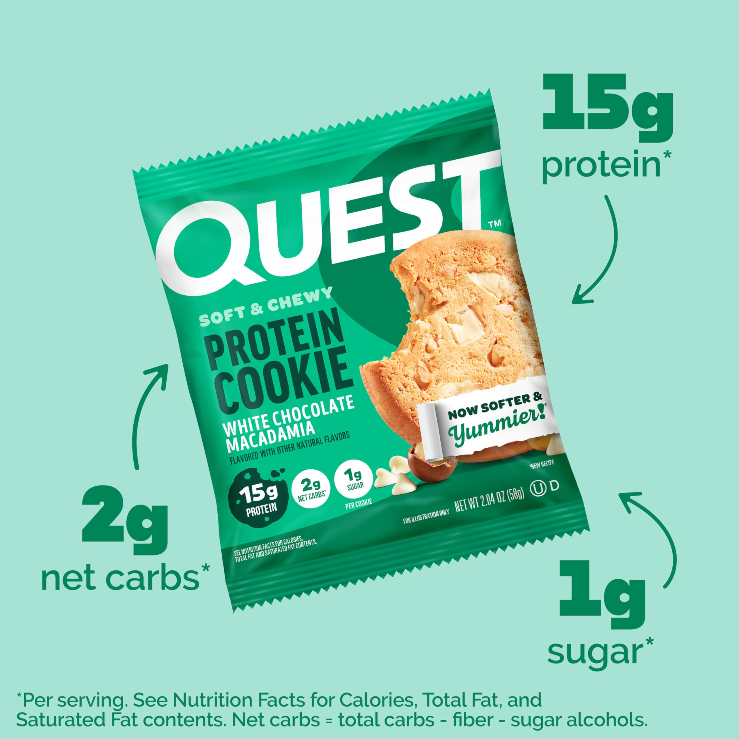 Foto 3 pulgar | Protein Cookie Quest Nutrition  Chocolate Blanco Y Macadamia  12 X 59 G - Venta Internacional.