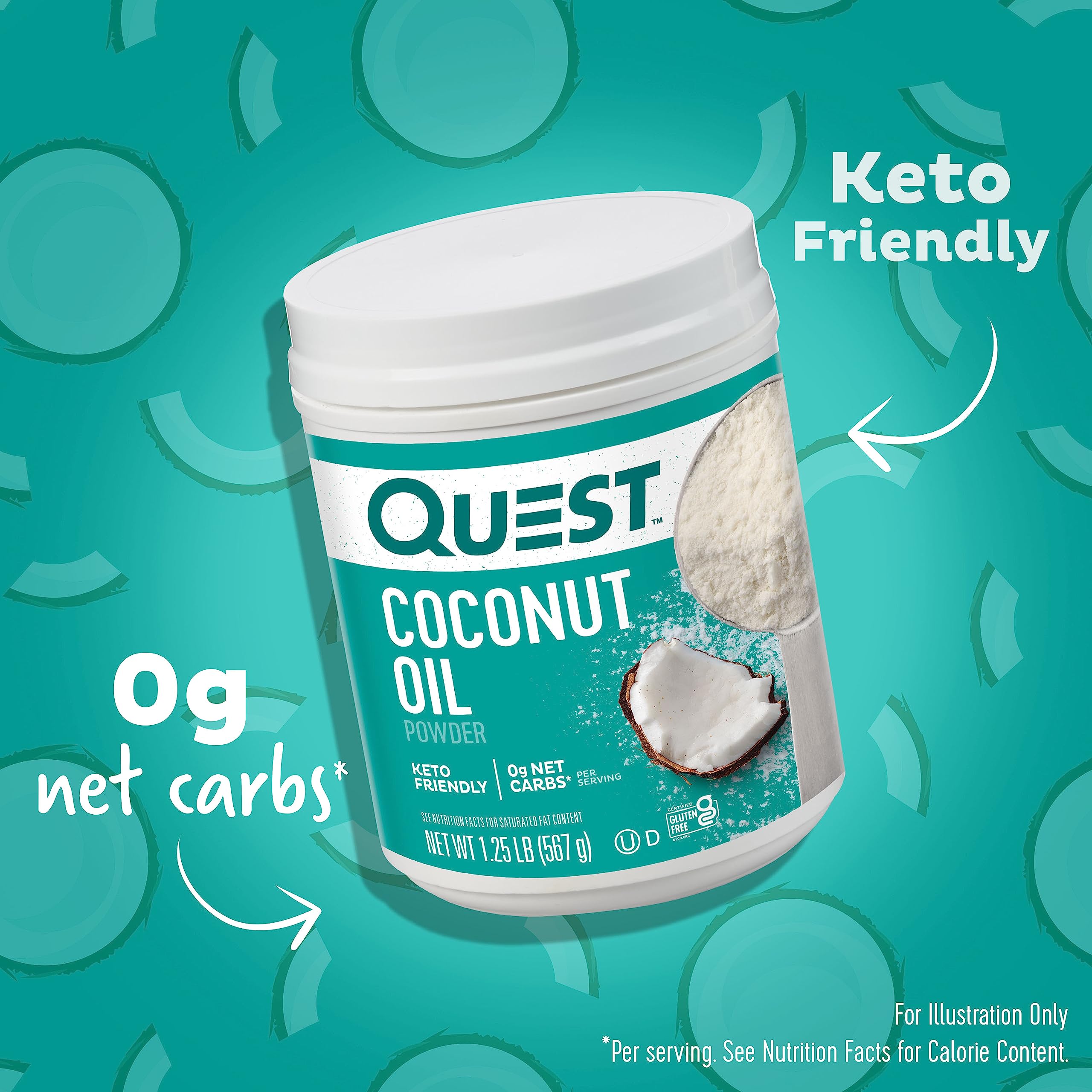 Foto 3 pulgar | Aceite De Coco En Polvo Quest Nutrition 560 G 56 Porciones - Venta Internacional.