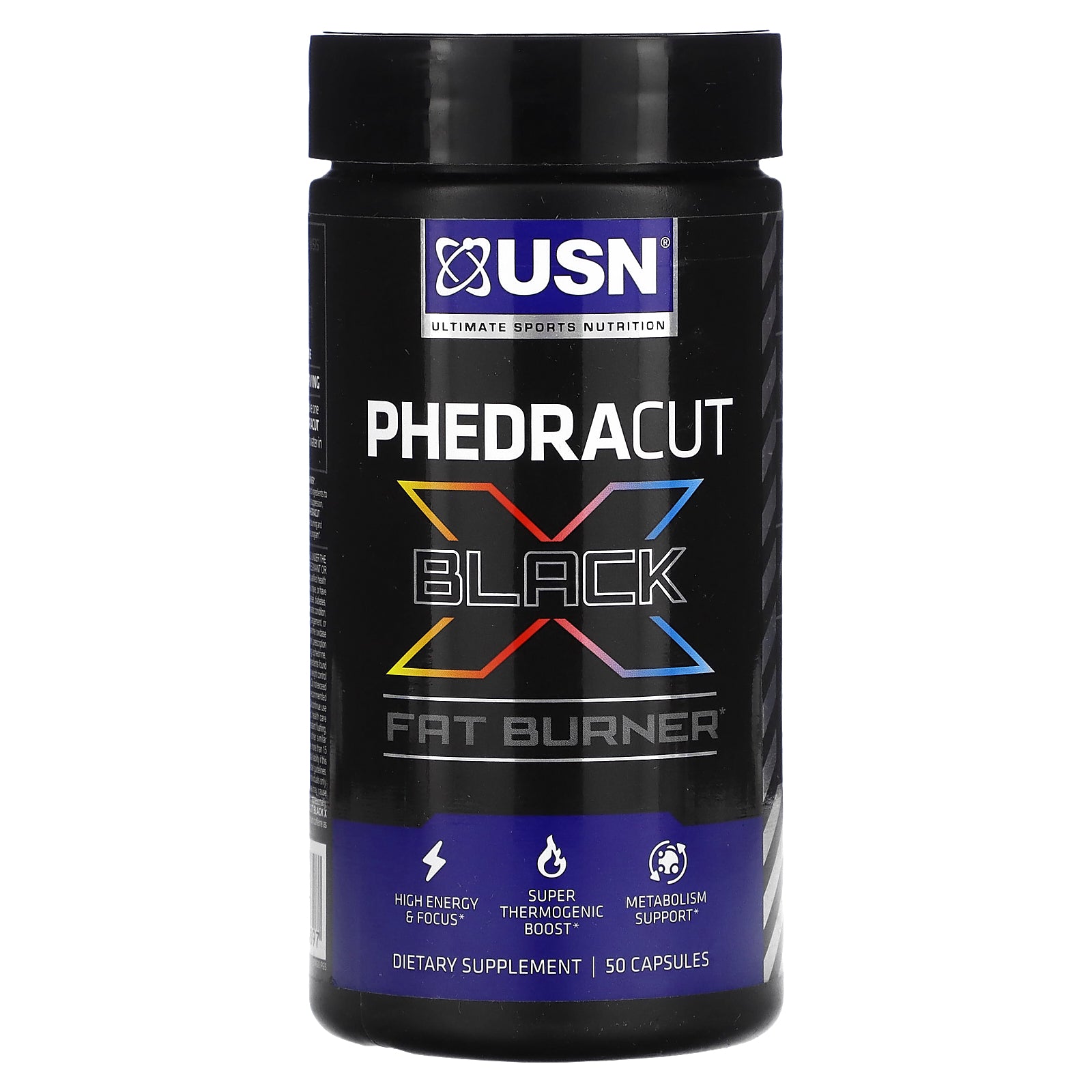Foto 2 pulgar | Suplemento Usn Phedracut Black Fat Burner 50 Cápsulas - Venta Internacional.