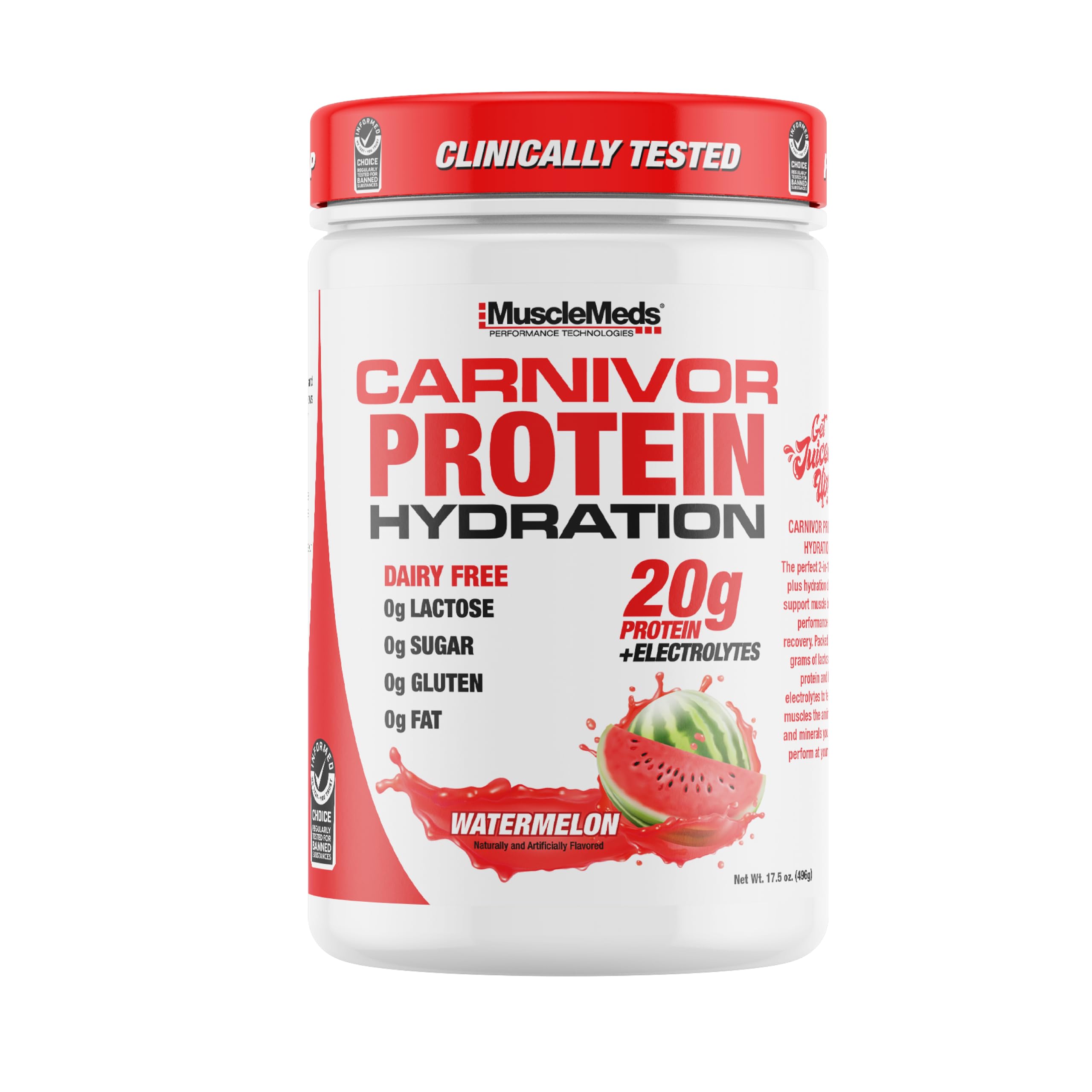 Foto 2 pulgar | Bebida Hidratante Proteica En Polvo Musclemeds Carnivor 20 G Sandía - Venta Internacional.