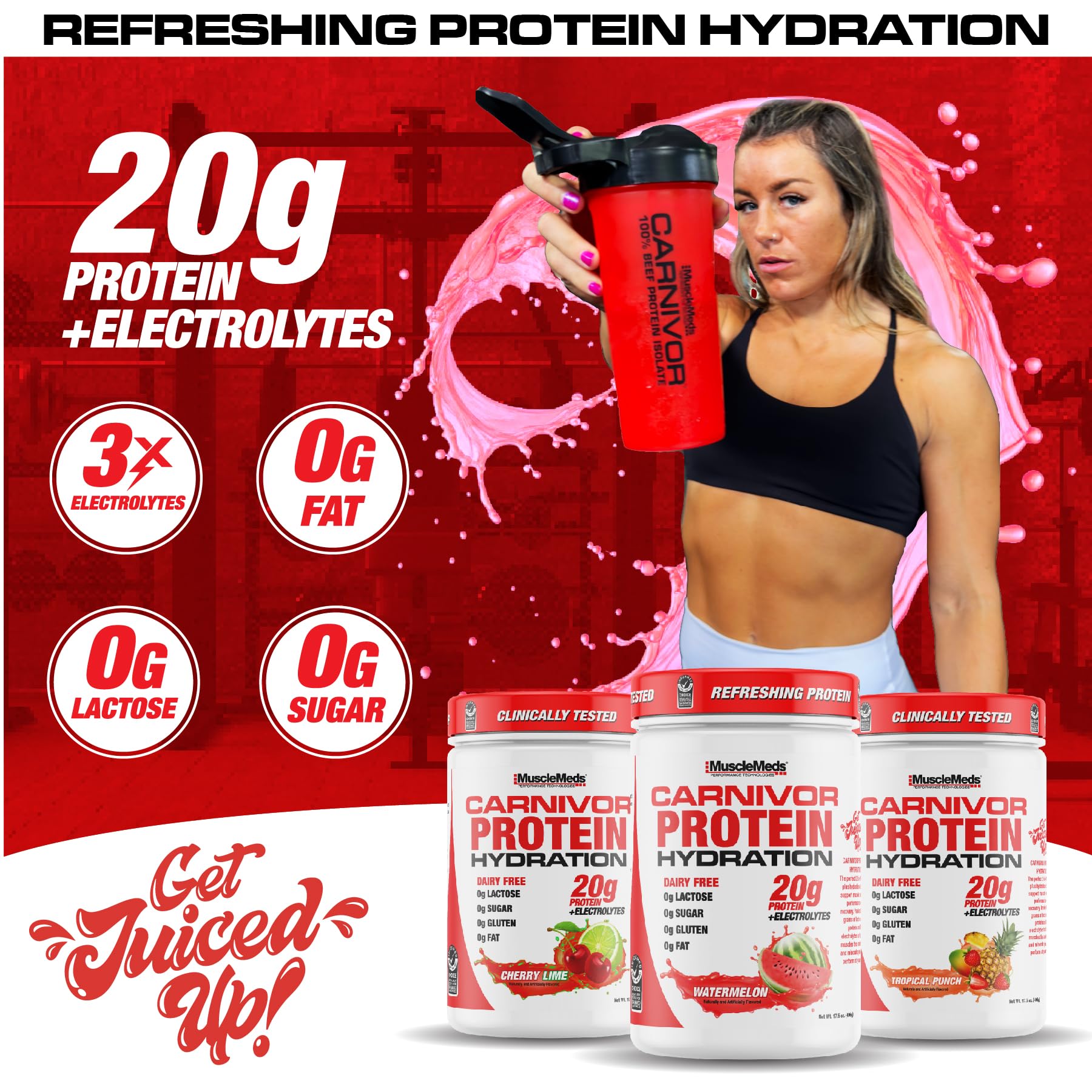 Foto 6 pulgar | Bebida Hidratante Proteica En Polvo Musclemeds Carnivor 20 G Sandía - Venta Internacional.