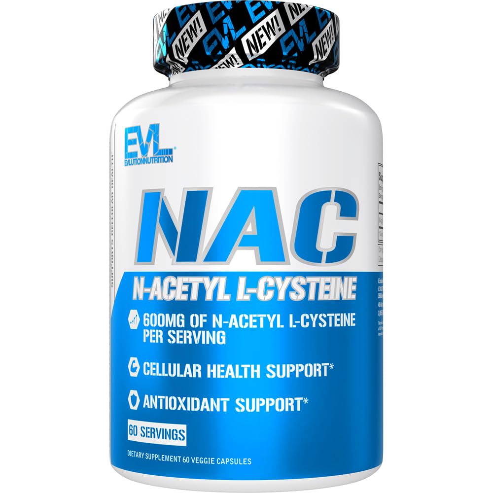 Foto 2 pulgar | Suplemento Nac N-acetil L-cisteína De Evolution Nutrition 600 Mg - Venta Internacional.