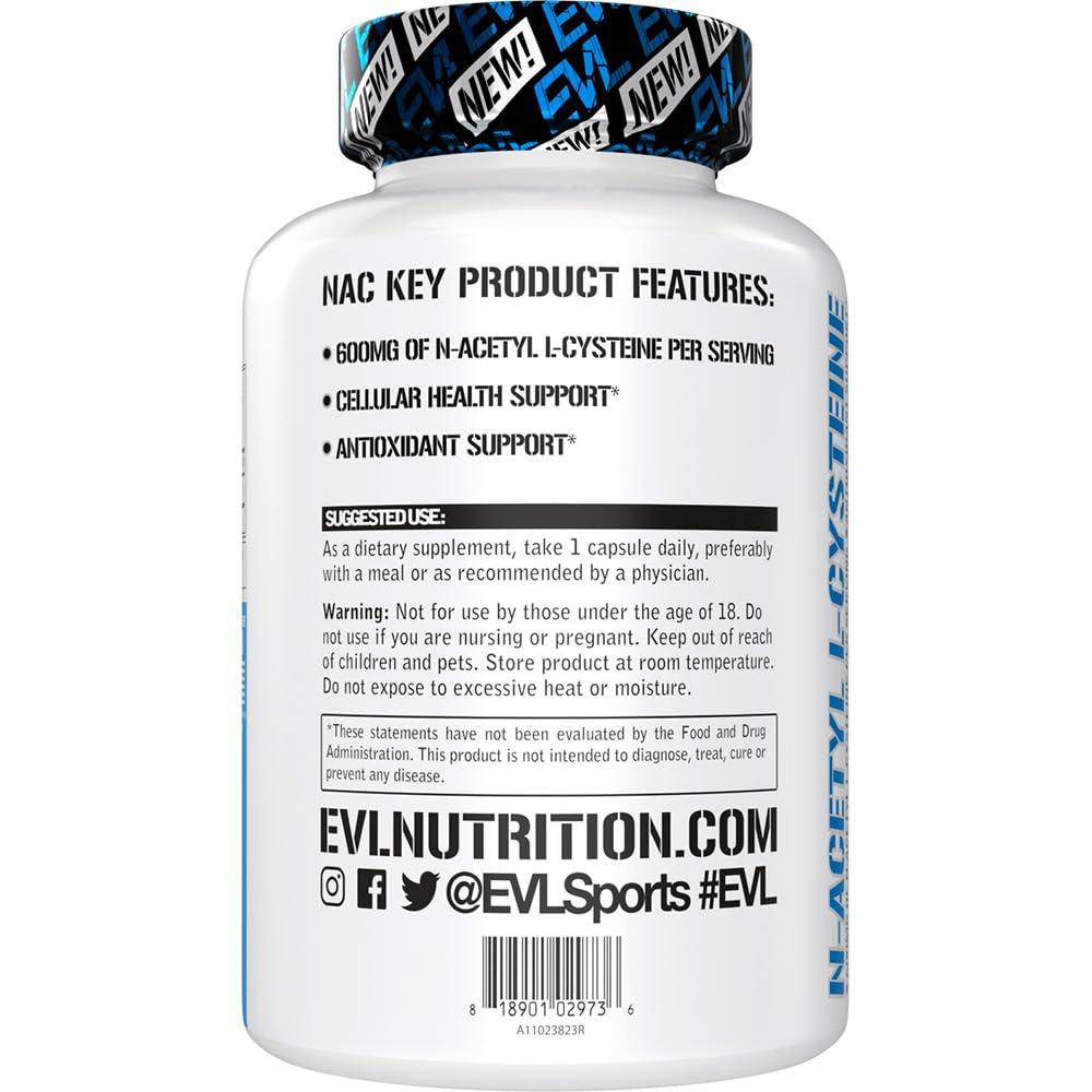 Foto 4 pulgar | Suplemento Nac N-acetil L-cisteína De Evolution Nutrition 600 Mg - Venta Internacional.