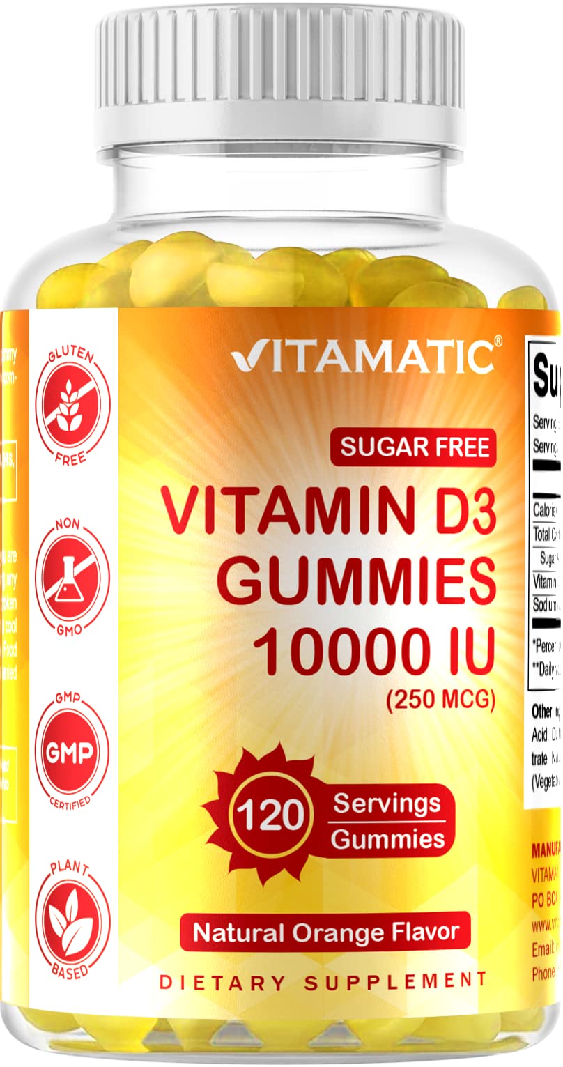 Foto 2 pulgar | Gomitas De Vitamina D3 Vitamatic  10000 Ui  Sin Azúcar  120 Porciones - Venta Internacional.