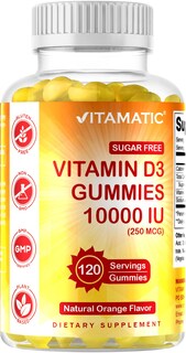 Foto 1 | Gomitas De Vitamina D3 Vitamatic 10000 Ui Sin Azúcar 120 Porciones - Venta Internacional.
