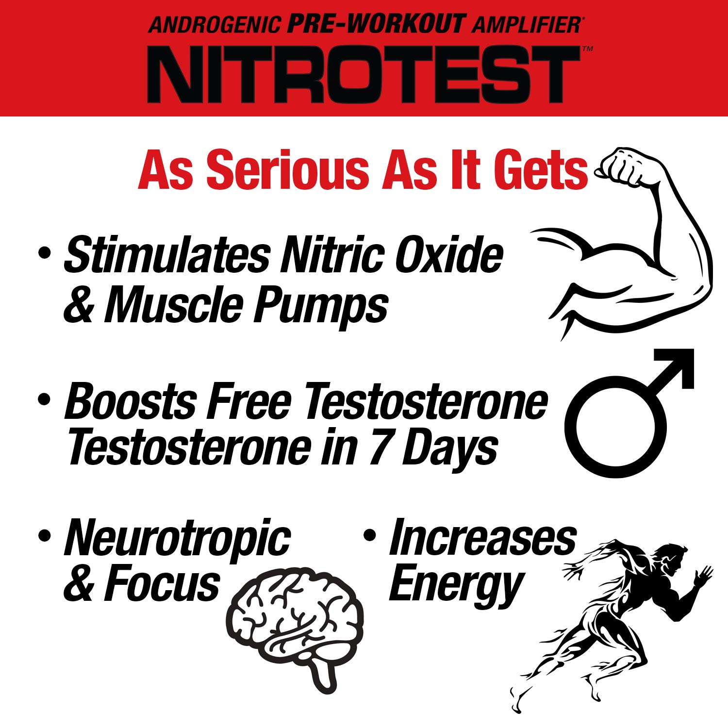 Foto 3 pulgar | Suplemento Para Antes Del Entrenamiento  Bebida Musclemeds Nitrotest  30 Porciones - Venta Internacional.