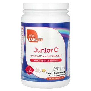 Foto 1 | Suplemento Zahler Junior C De Vitamina C Masticable 250 Mg 500 Comprimidos - Venta Internacional.