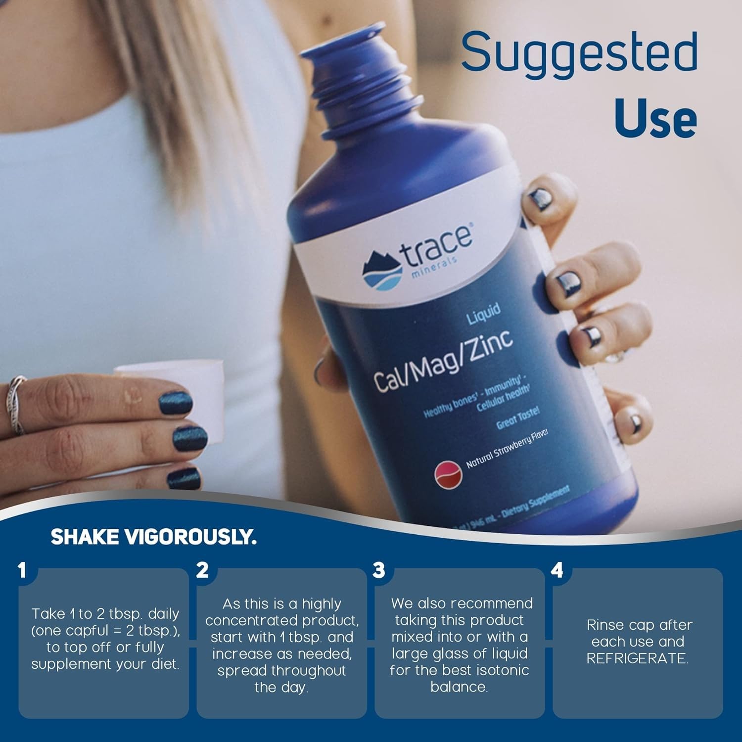 Foto 4 | Suplemento De Oligoelementos Líquidos Cal/mag/zinc 946 Ml - Venta Internacional.