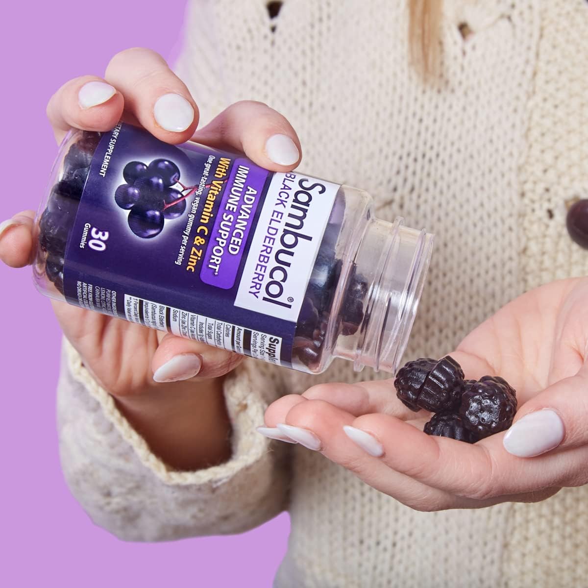 Foto 4 | Complemente Las Gomitas De Saúco Negro Sambucol Con Zinc Y Vitamina C - Venta Internacional.
