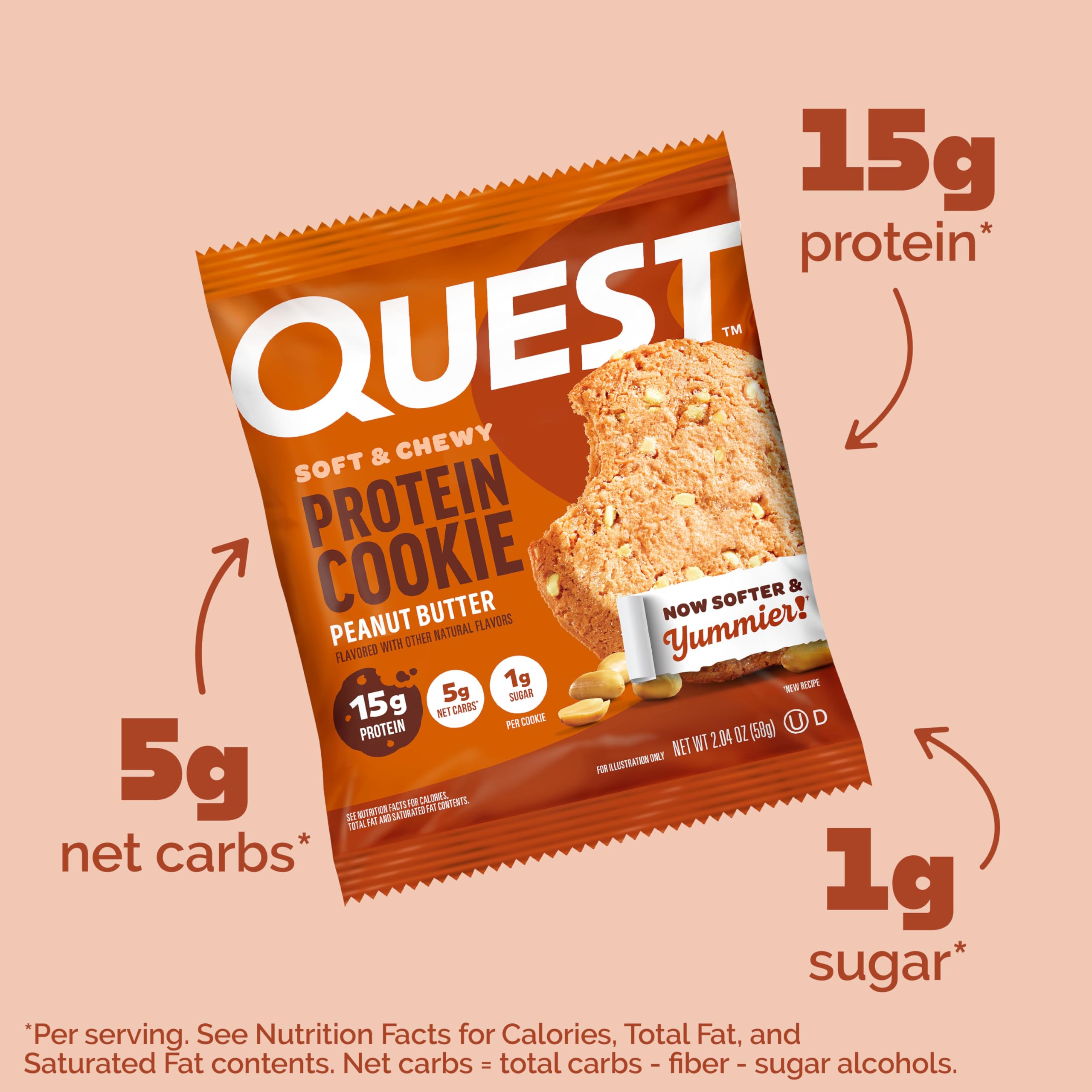 Foto 3 pulgar | Crema De Cacahuete Protein Cookie Quest Nutrition  15 G De Proteína - Venta Internacional.