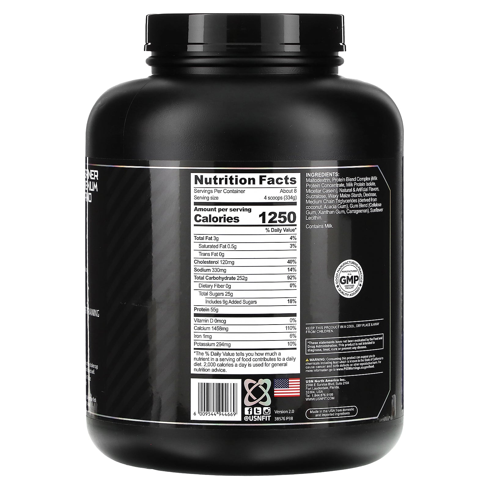 Foto 2 | Suplemento Usn Anabolic Mass De 2 72 Kg Con Sabor A Vainilla - Venta Internacional.