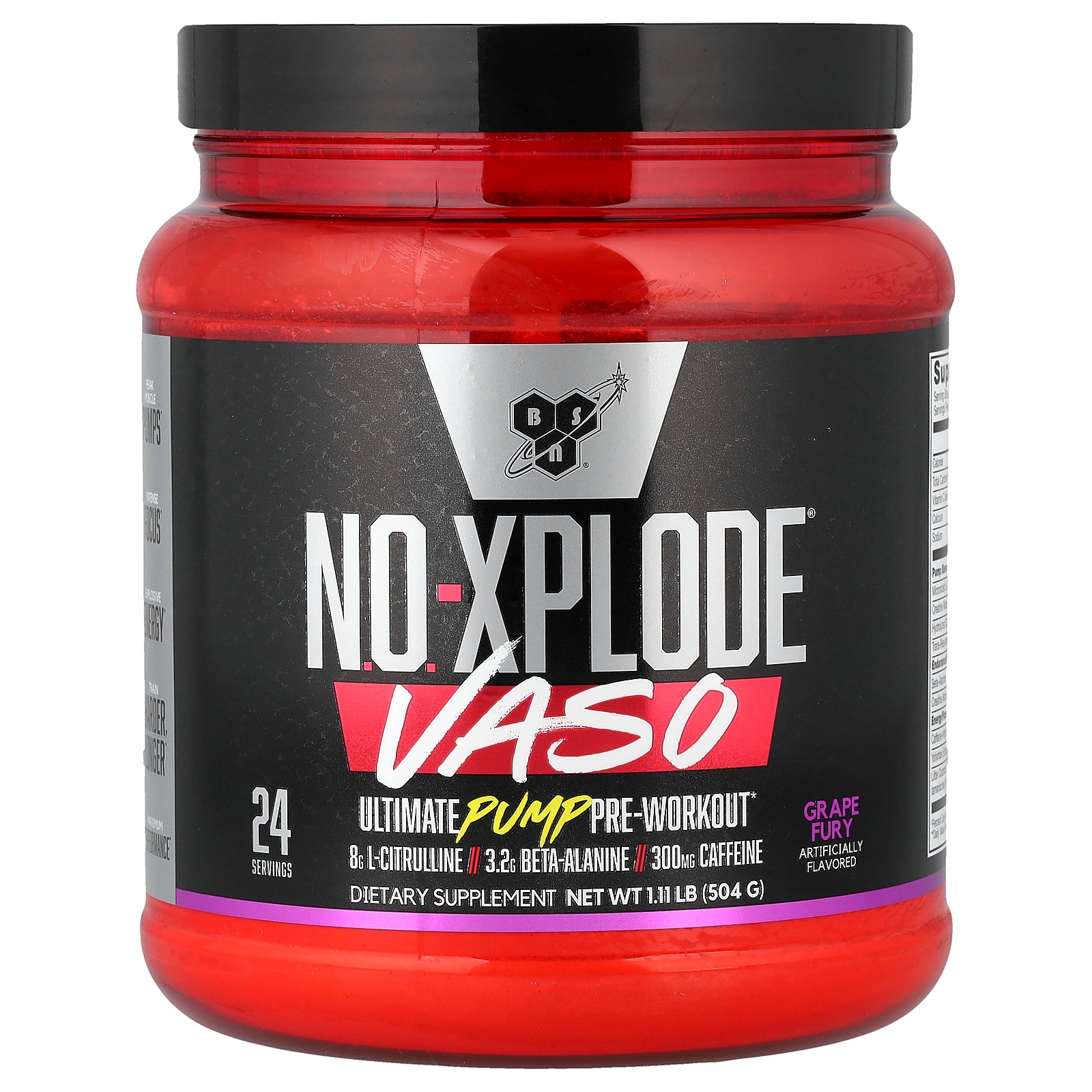 Foto 1 | Preentrenamiento Bsn No-xplode Vaso Ultimate Pump Grape Fury 504 G - Venta Internacional.