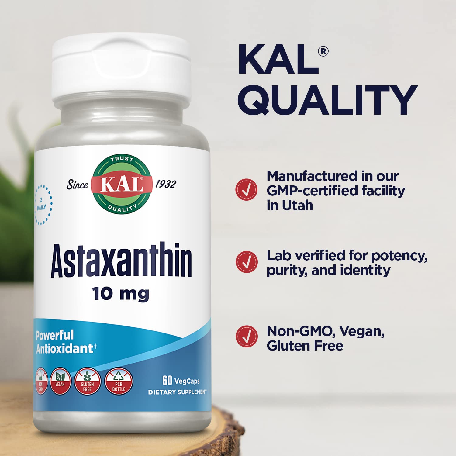 Foto 6 pulgar | Suplemento Kal de Astaxantina 60 Cápsulas - Venta Internacional