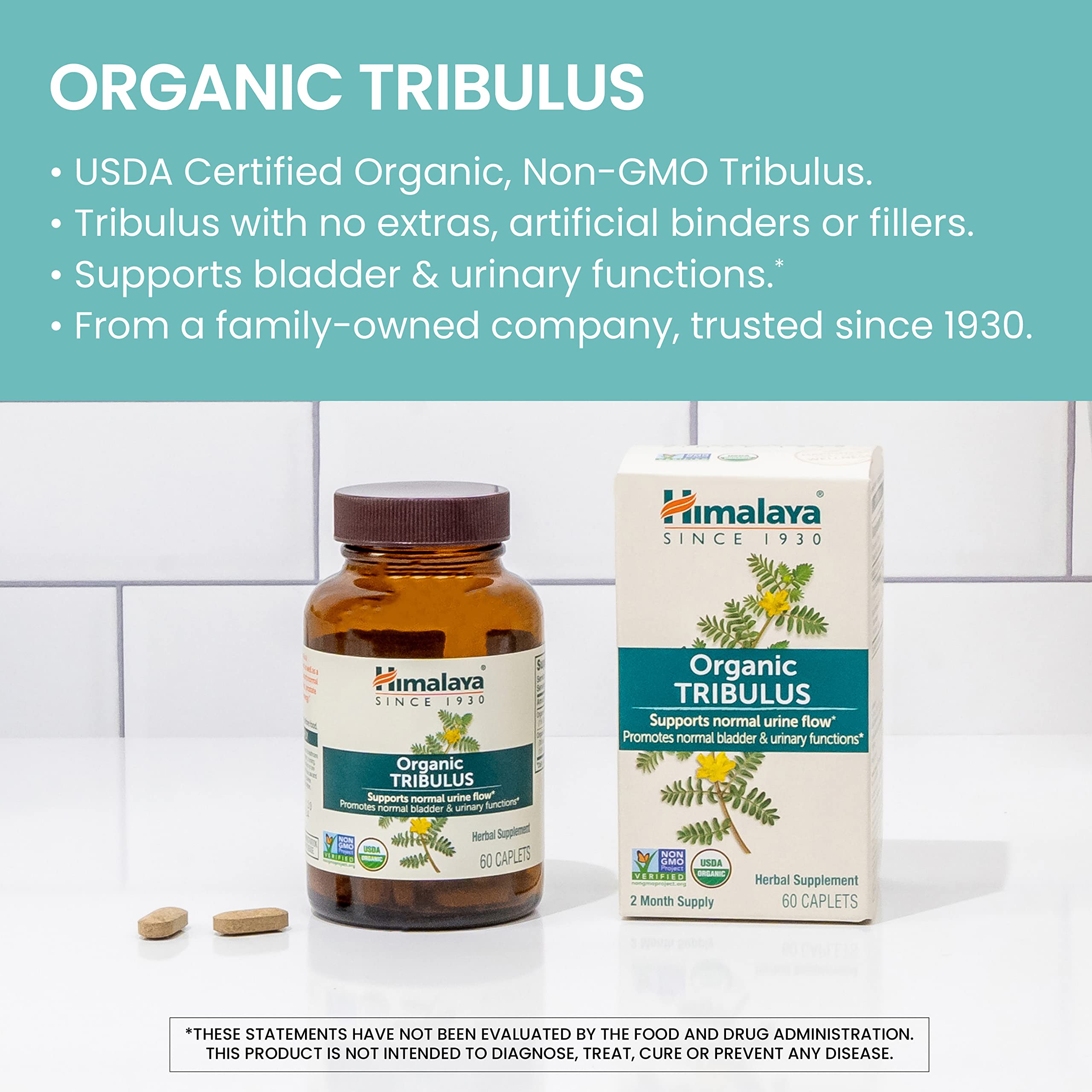 Foto 4 pulgar | Suplemento Himalaya Organic Tribulus Terrestris 688 Mg 60 Cápsulas - Venta Internacional.