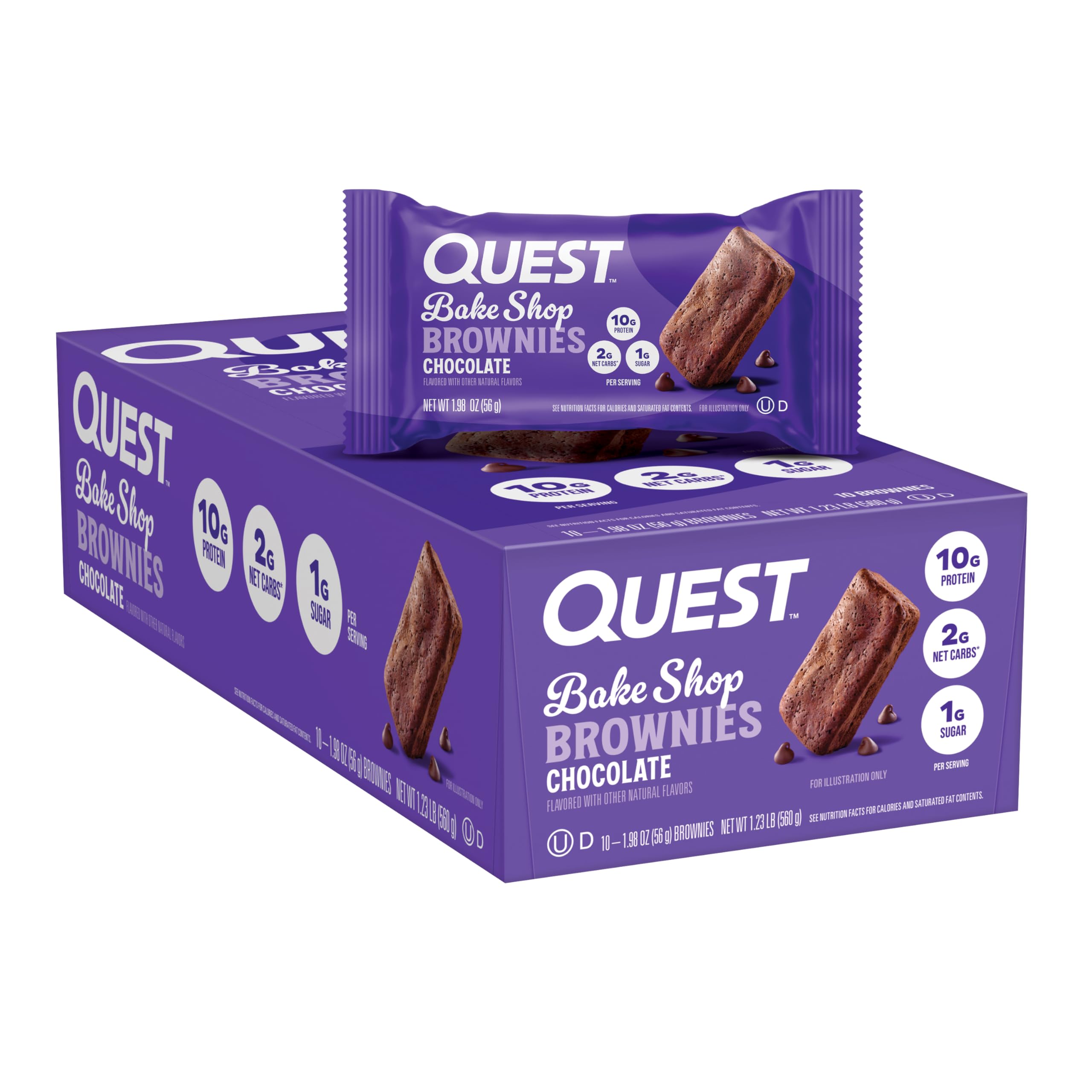 Foto 2 pulgar | Brownies De Chocolate Snack Quest Bake Shop  10 G De Proteína  10 G - Venta Internacional.