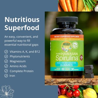 Foto 3 | Suplemento Nutrex Hawaii Spirulina Gummy 60 Comprimidos - Venta Internacional.