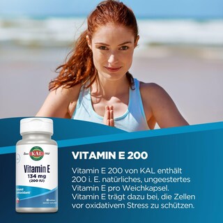 Foto 2 | Suplemento Kal E-200 D-alfa Tocoferol 200 Ui 90 Capsulas - Venta Internacional