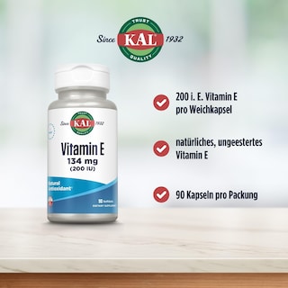 Foto 3 | Suplemento Kal E-200 D-alfa Tocoferol 200 Ui 90 Capsulas - Venta Internacional