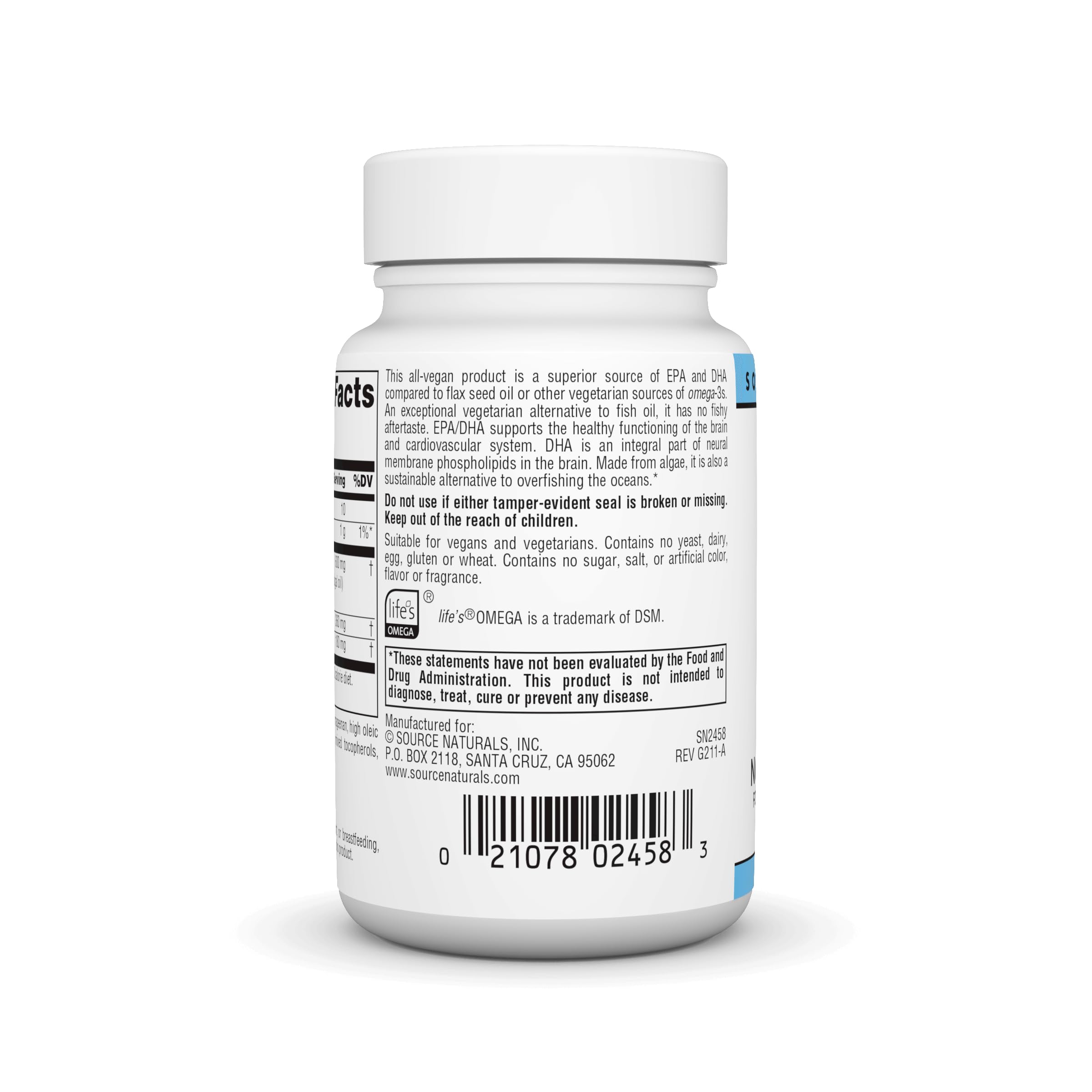 Foto 4 pulgar | Supplement Source Naturals Vegan Omega-3 300 Mg 30 Cápsulas Blandas - Venta Internacional.