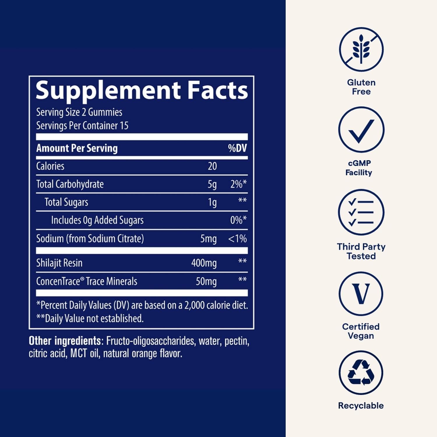 Foto 6 pulgar | Suplemento De Oligoelementos Con Sabor A Naranja Gomosa Shilajit - Venta Internacional.