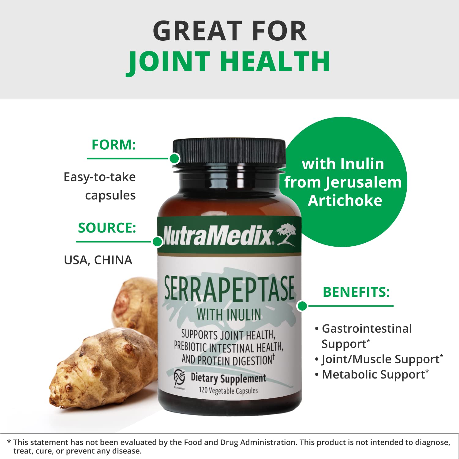 Foto 5 pulgar | Suplemento Nutramedix Serrapeptase Con Enzimas Digestivas 120 Cápsulas - Venta Internacional.