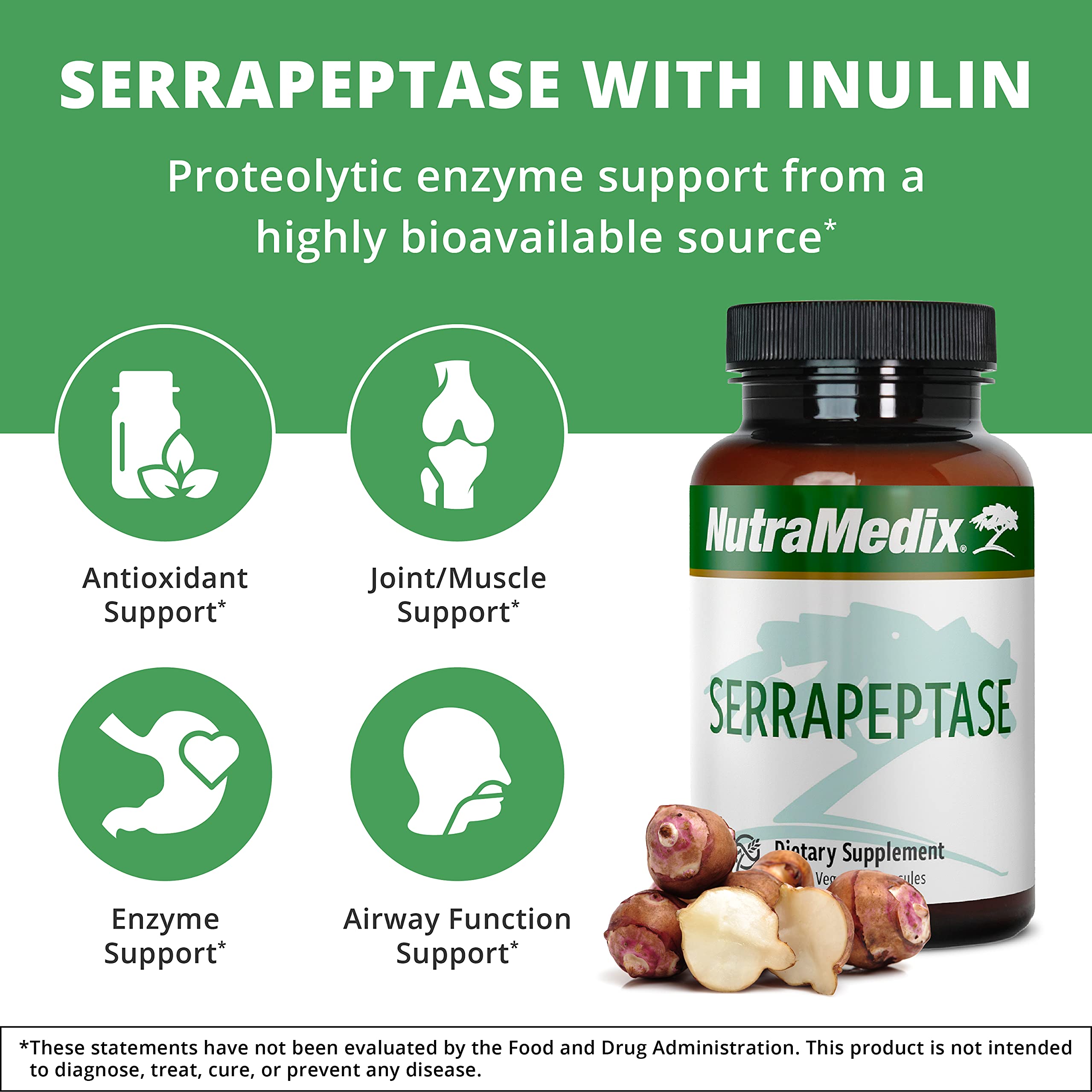 Foto 6 pulgar | Suplemento Nutramedix Serrapeptase Con Enzimas Digestivas 120 Cápsulas - Venta Internacional.
