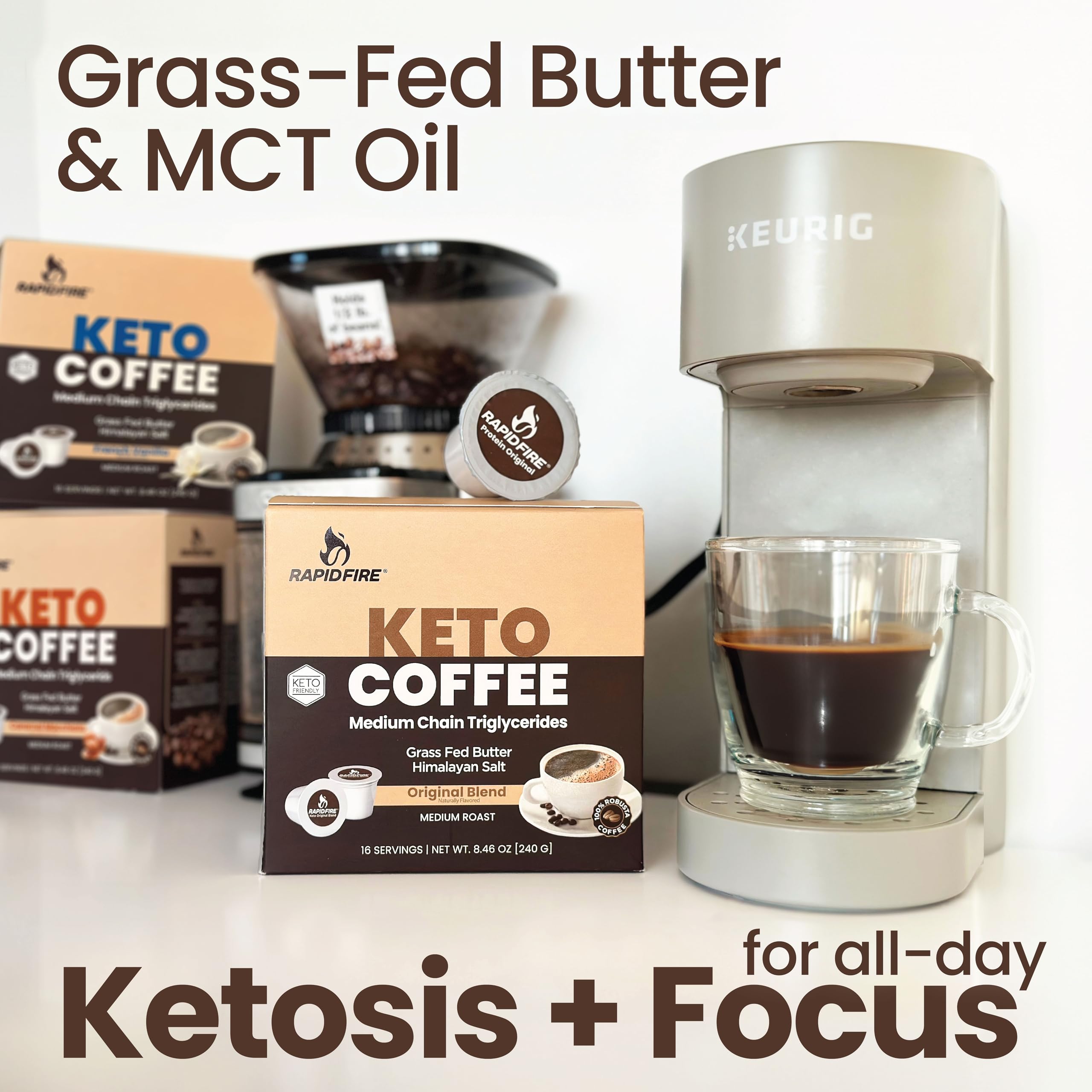 Foto 5 pulgar | Cápsulas de Café Rapid Fire Original Flavor Keto 1 Caja con 16 Piezas - Venta Internacional