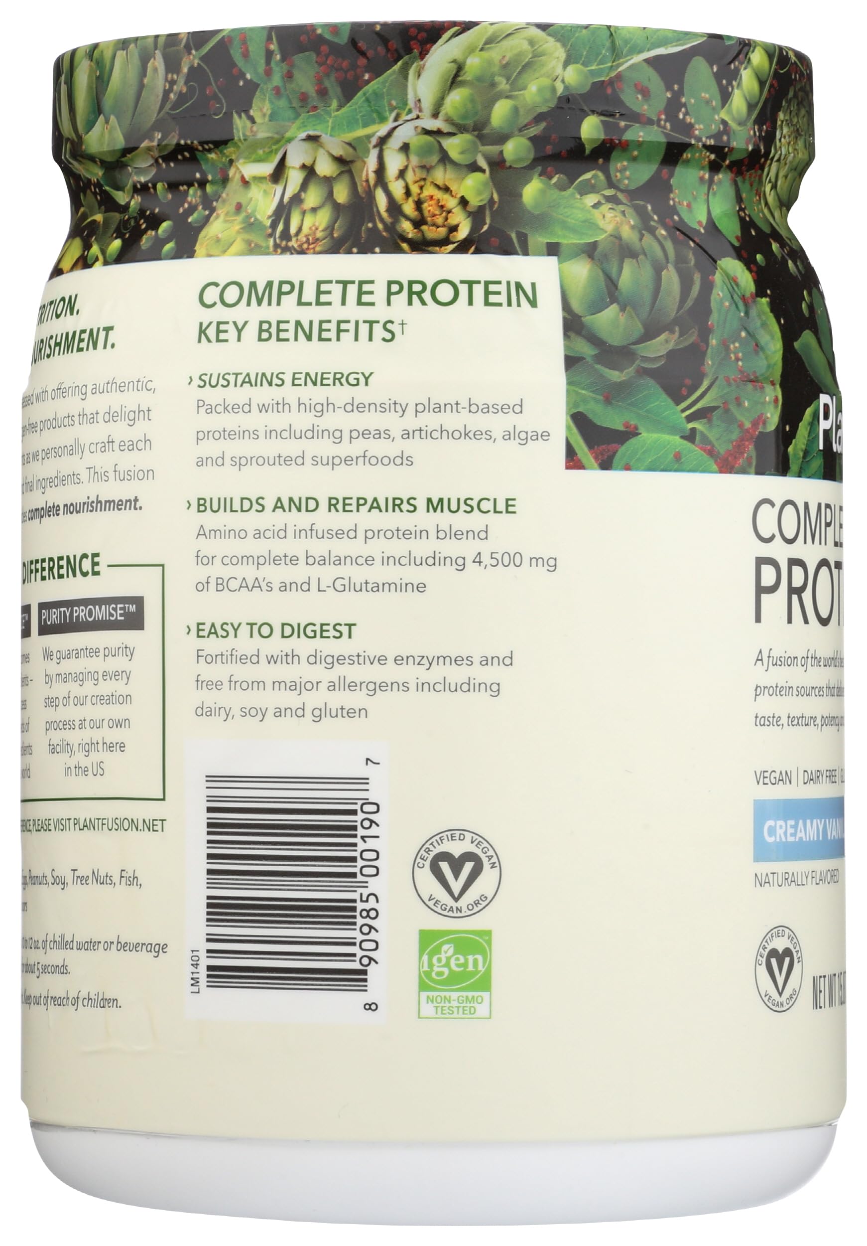 Foto 7 pulgar | Proteína En Polvo Plantfusion Complete Vegan Con Bcaa 454 G - Venta Internacional.
