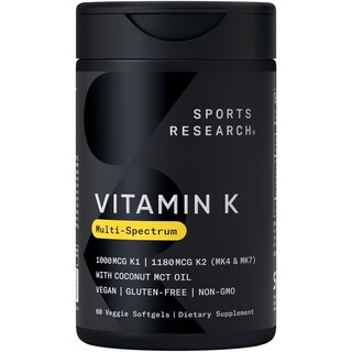 Foto 1 | Vitamina K Sports Research 60 Tabletas-Venta Internacional