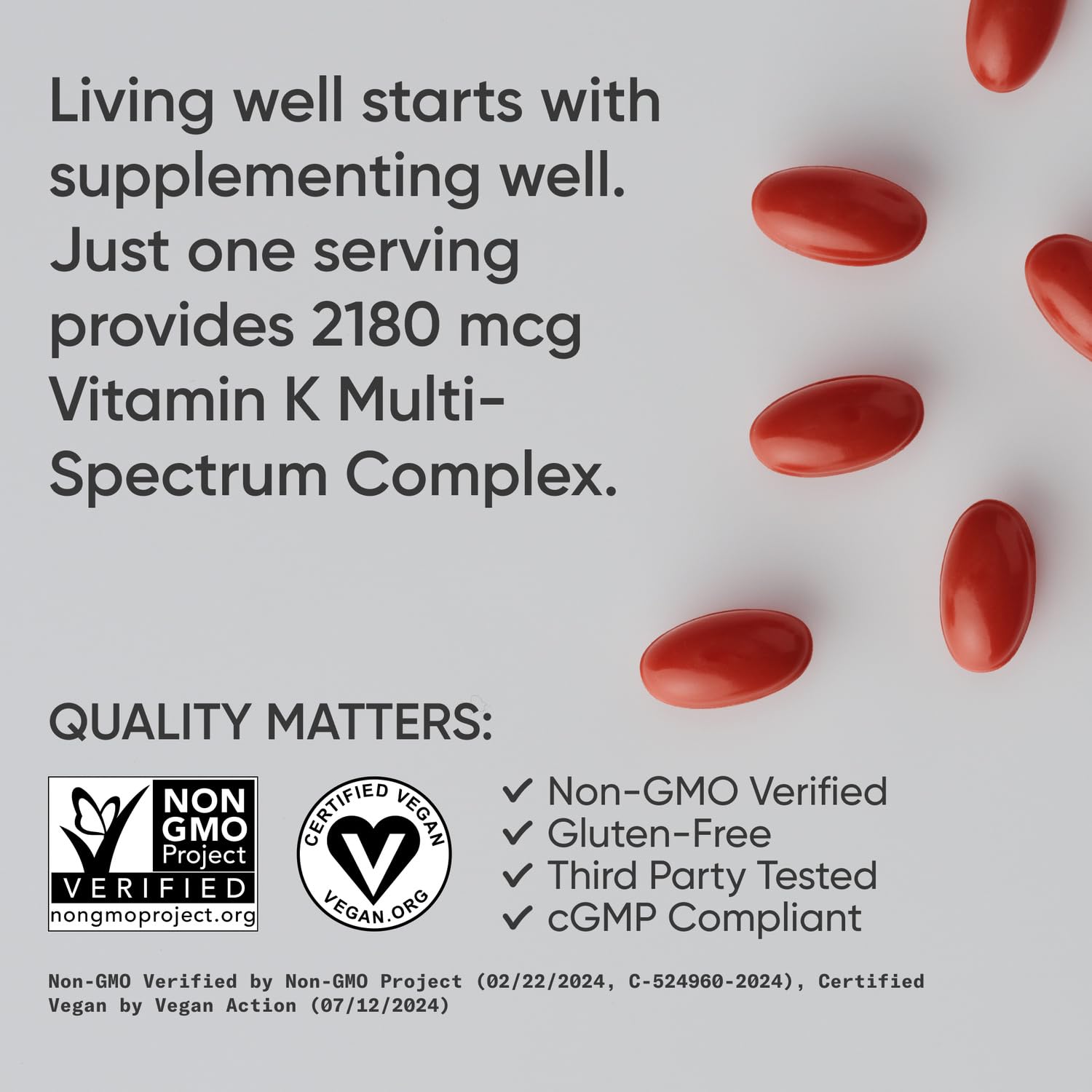 Foto 5 pulgar | Vitamina K Sports Research 60 Tabletas-Venta Internacional