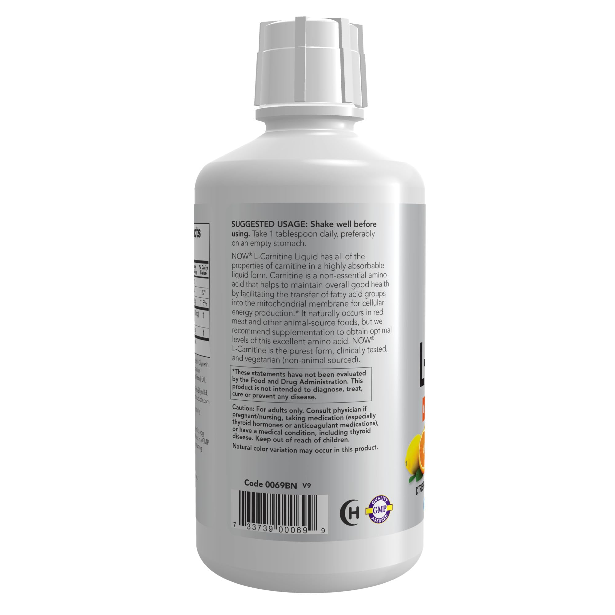 Foto 4 pulgar | Suplemento Now Foods L-carnitina Cítrica Líquida 946 Ml 1000 Mg - Venta Internacional.