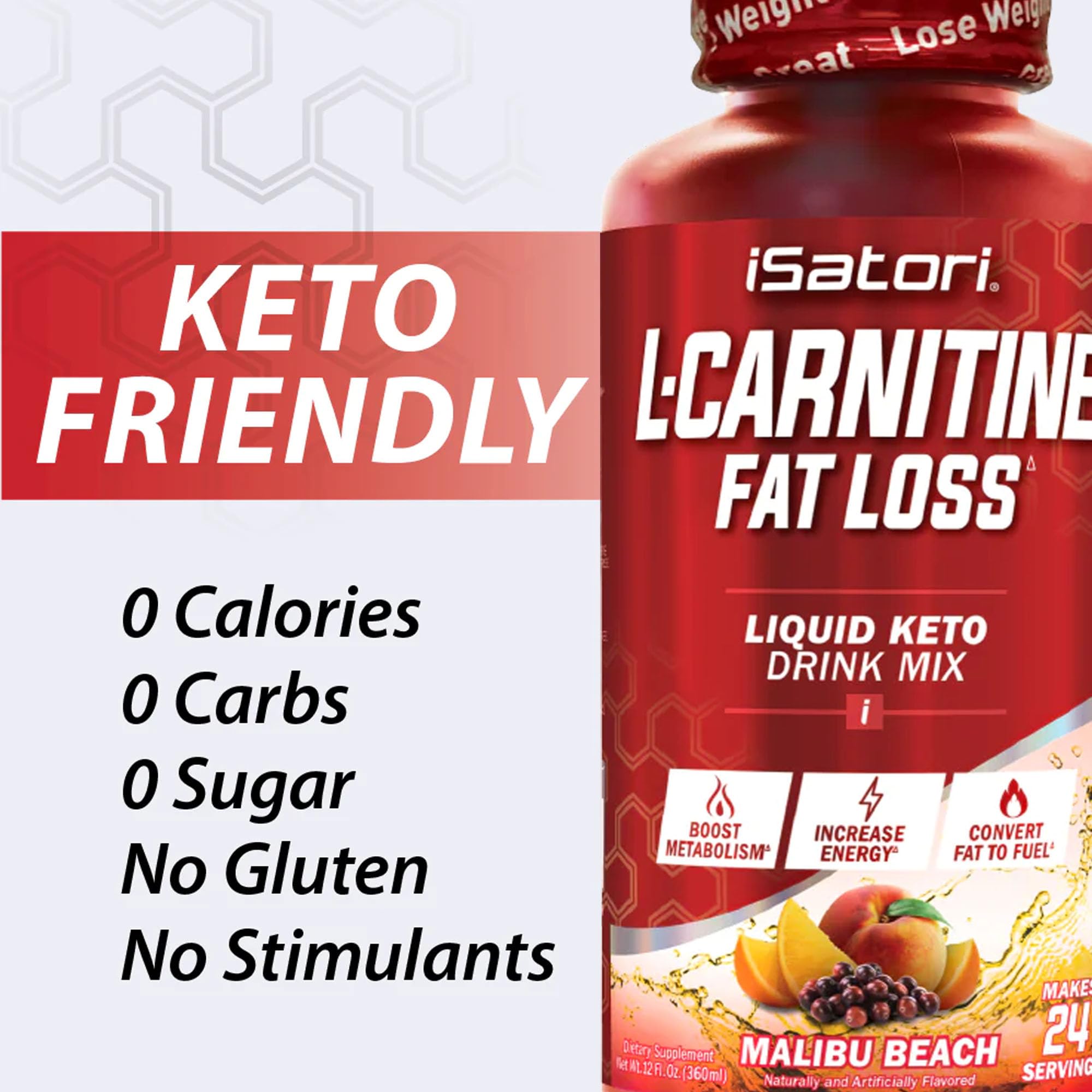 Foto 6 | Suplemento Isatori L-carnitine 1500  Líquido De Triple Mezcla  24 Dosis - Venta Internacional.