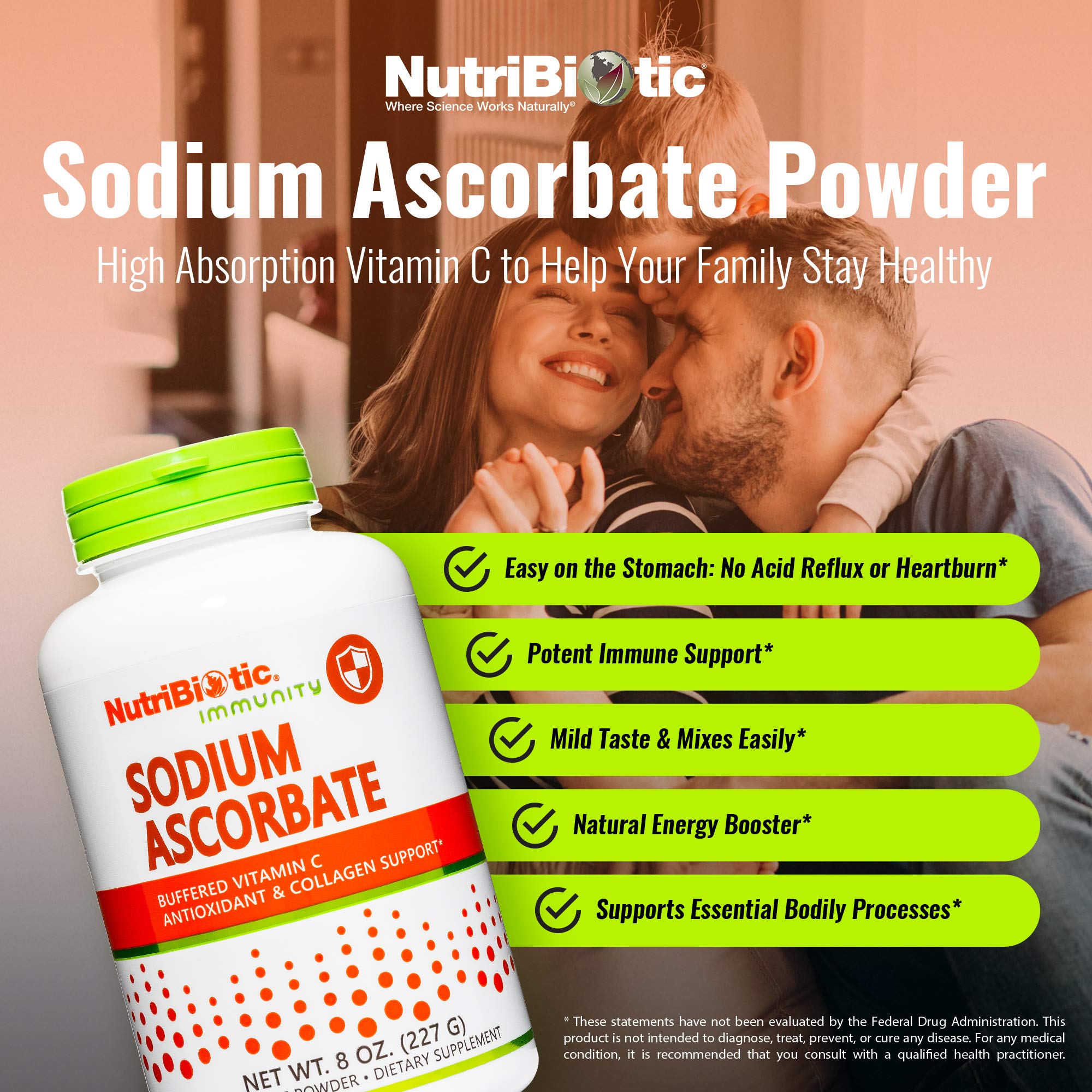 Foto 3 pulgar | Vitamina C En Polvo Nutribiotic  Ascorbato De Sodio  240 Ml  Vegano - Venta Internacional.