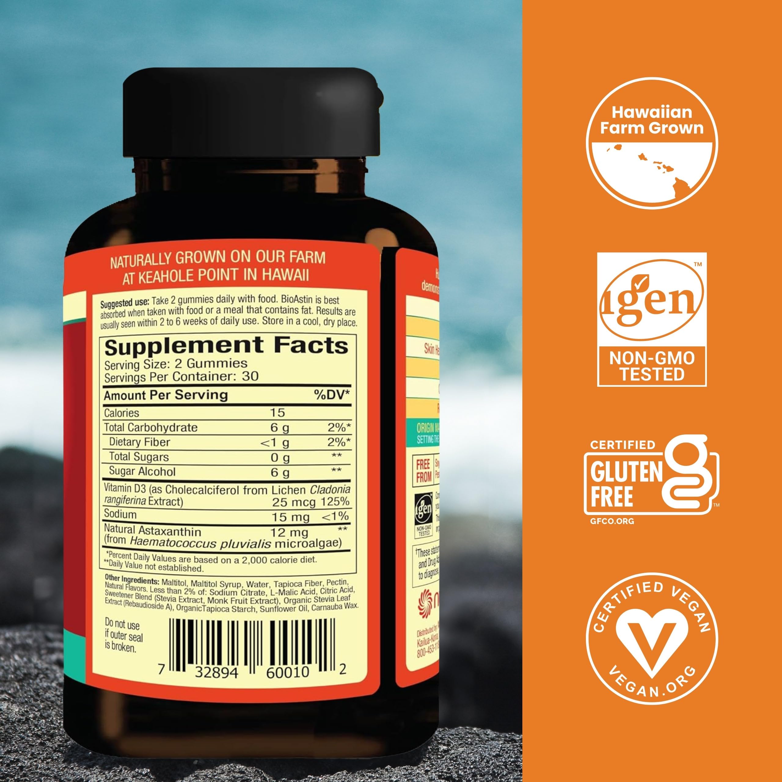 Foto 3 pulgar | Suplemento Nutrex Hawaii Bioastin De Astaxantina Hawaiana 12 Mg - Venta Internacional.