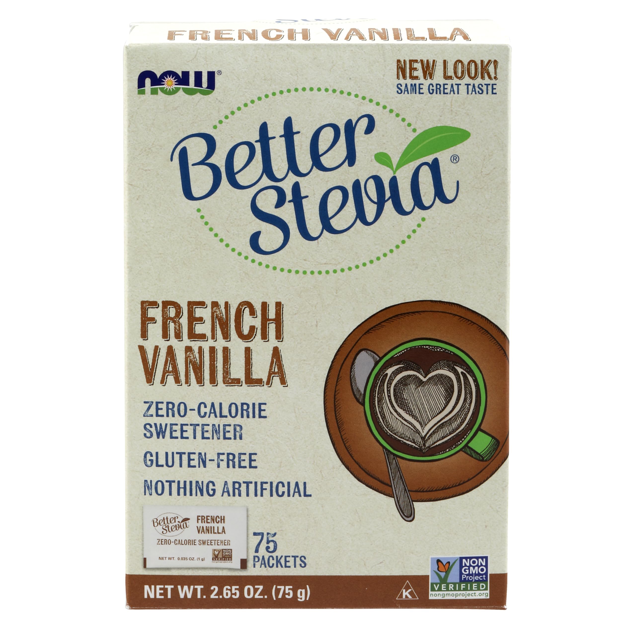 Foto 2 pulgar | Sweetener Now Foods Betterstevia French Vanilla  75 Paquetes - Venta Internacional.