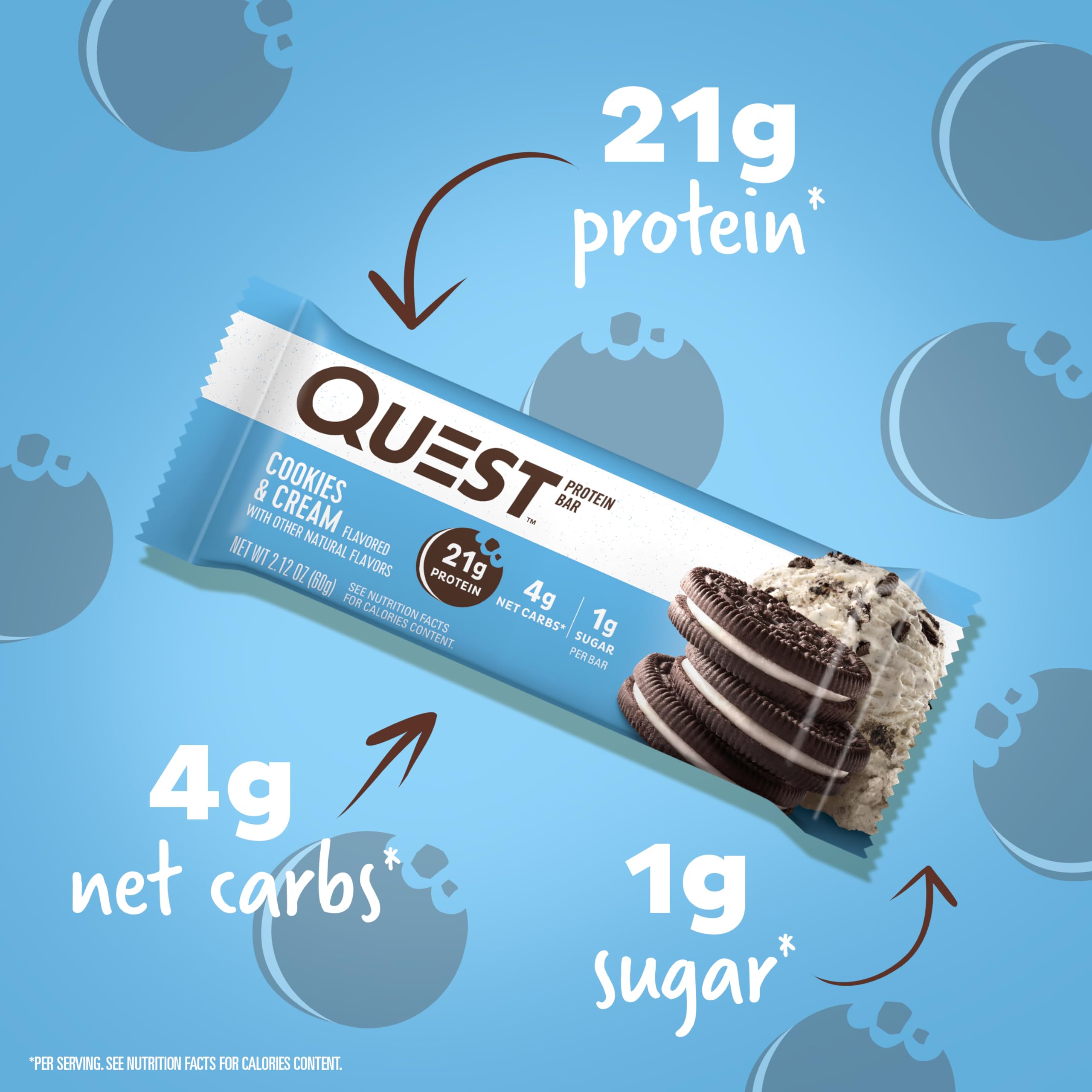 Foto 3 pulgar | Protein Bars Quest Nutrition  Galletas Y Crema  21 G  4 G  1 G  4c - Venta Internacional.