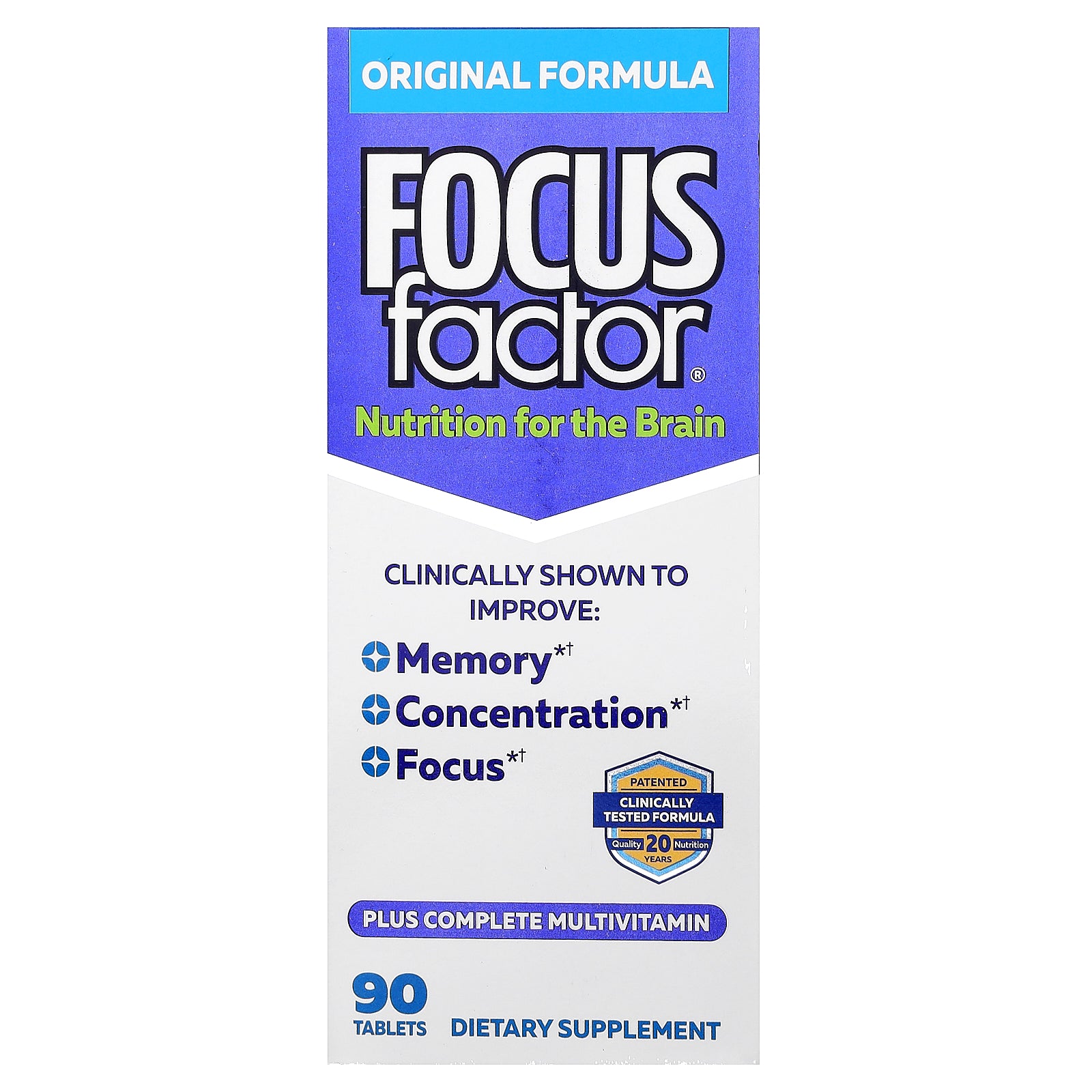 Foto 2 pulgar | Suplemento Focus Factor Original Formula 90 Comprimidos - Venta Internacional.