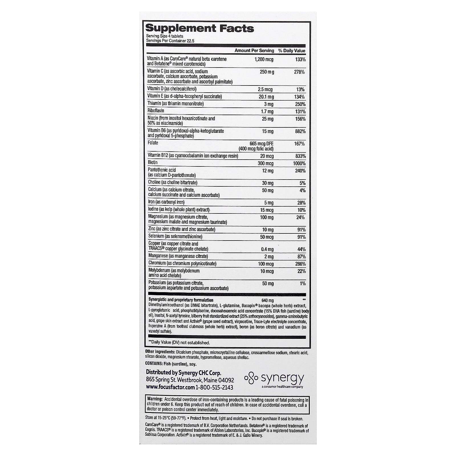 Foto 3 pulgar | Suplemento Focus Factor Original Formula 90 Comprimidos - Venta Internacional.