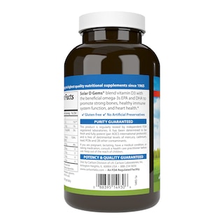 Foto 3 | Suplemento Alimenticio Carlson Solar D Gems Con Vitamina D3, 6000 Ui, 360 Cápsulas Blandas - Venta Internacional