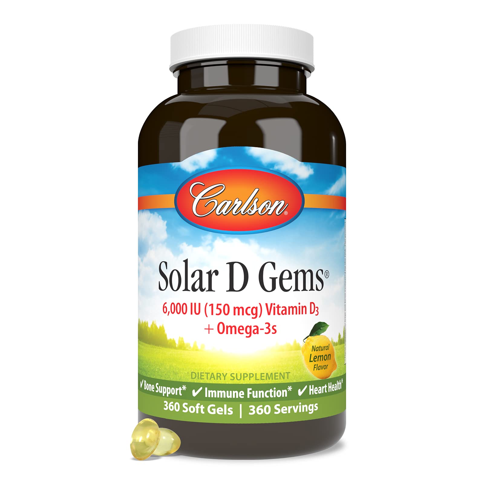 Foto 6 pulgar | Suplemento Alimenticio Carlson Solar D Gems Con Vitamina D3, 6000 Ui, 360 Cápsulas Blandas - Venta Internacional