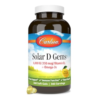 Foto 5 | Suplemento Alimenticio Carlson Solar D Gems Con Vitamina D3, 6000 Ui, 360 Cápsulas Blandas - Venta Internacional