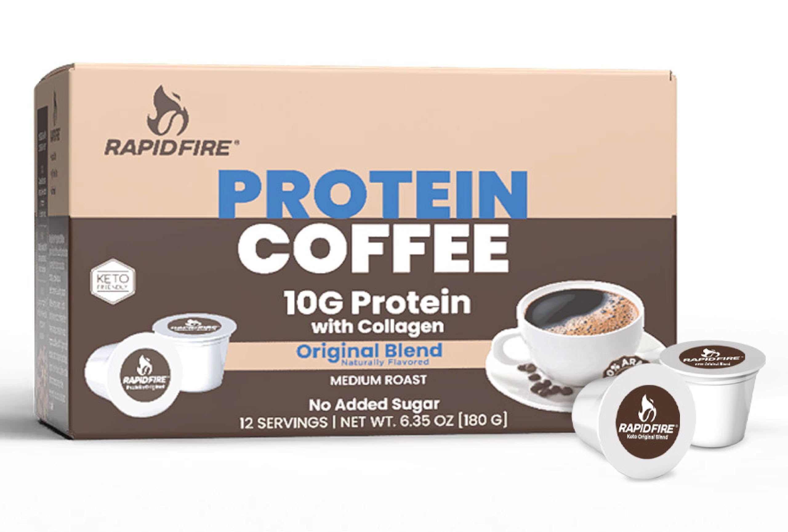 Foto 1 | Café Mezcla Original Rapid Fire 10 g con 12 Cápsulas de Colágeno - Venta Internacional