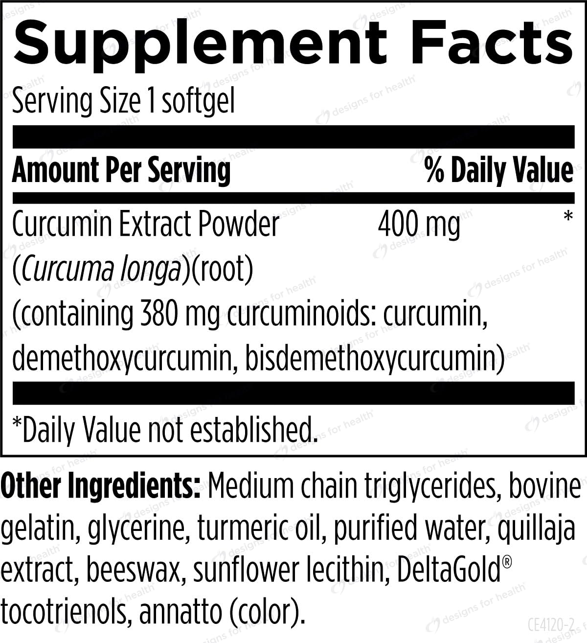 Foto 6 pulgar | Diseños De Suplementos Para La Salud Curcum-evail 400 Curcuma - Venta Internacional.