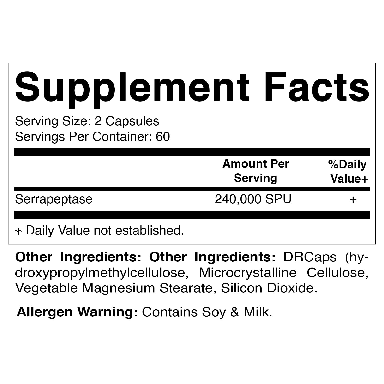 Foto 3 pulgar | Suplemento Vitamatic Serrapeptase 240.000 Spu 120 Cápsulas - Venta Internacional.